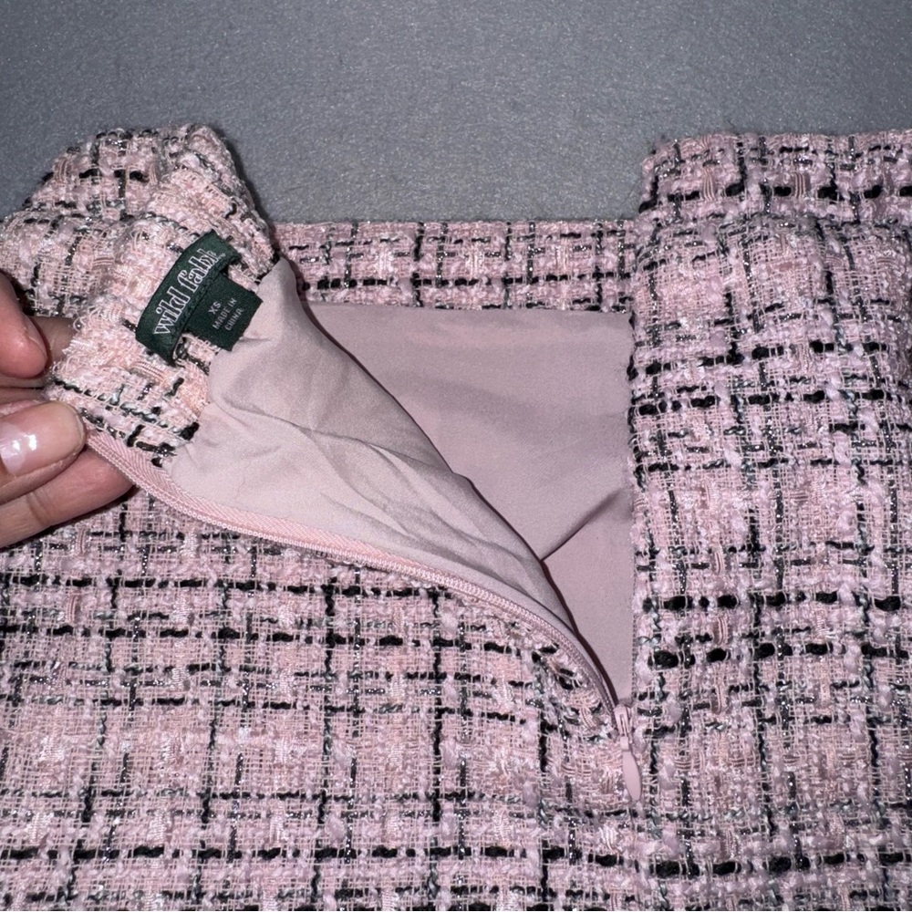 NWT Women's tweed Boucle Skort Light Pink - Picture 7 of 12